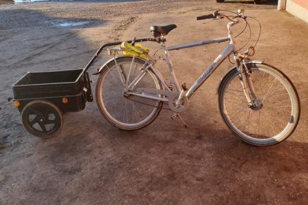 Der Äppel-Shuttle als Fahrradanhänger