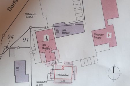 Lageplan Kindergartenpavillons